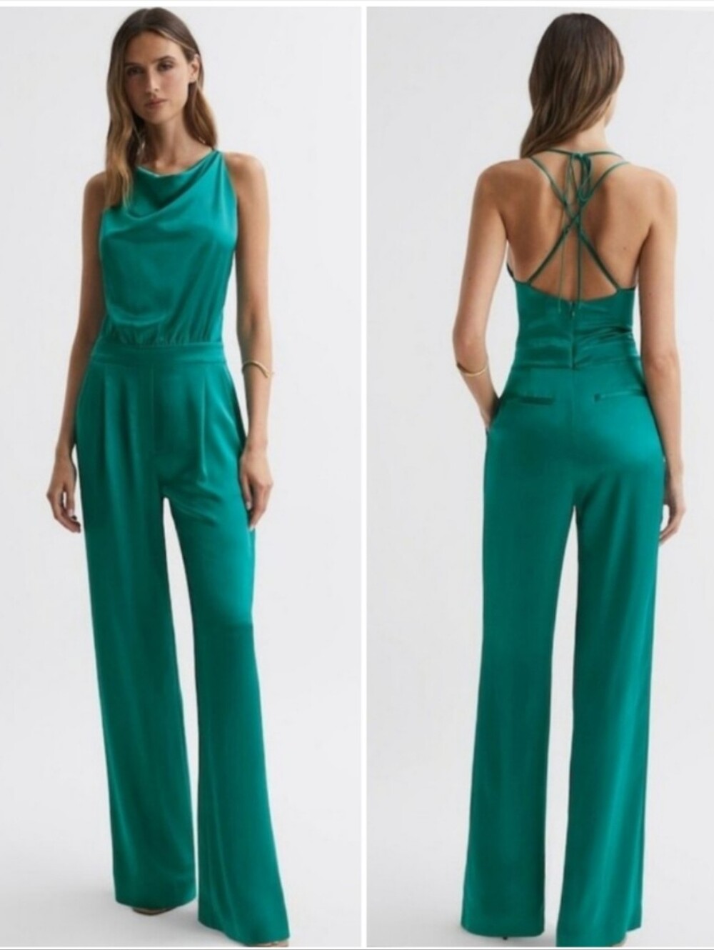 NWT REISS | $224 Malia Cowl Neck Jumpsuit